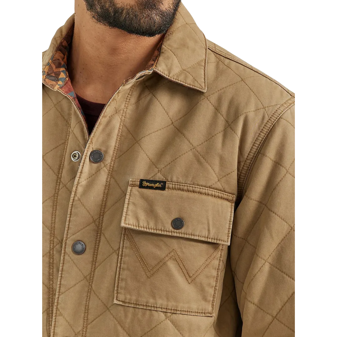 Wrangler Men's Reversible Quilted Shirt Jacket