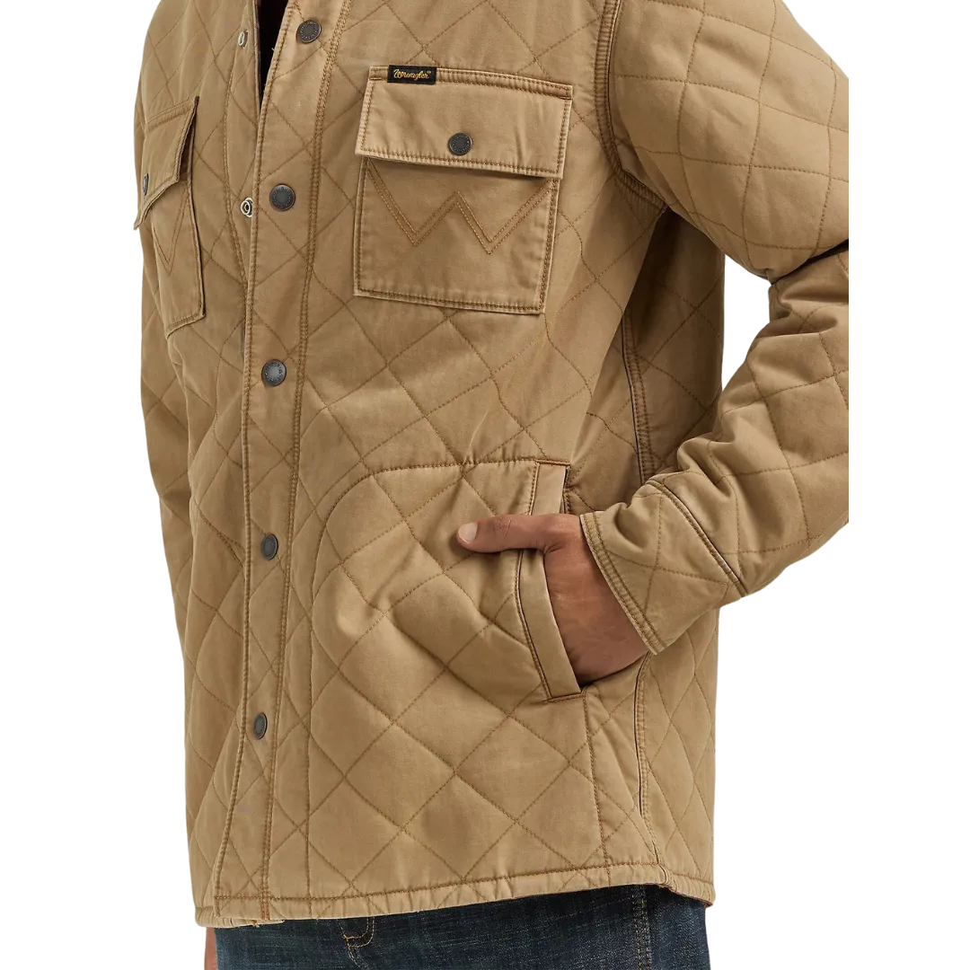 Wrangler Men's Reversible Quilted Shirt Jacket